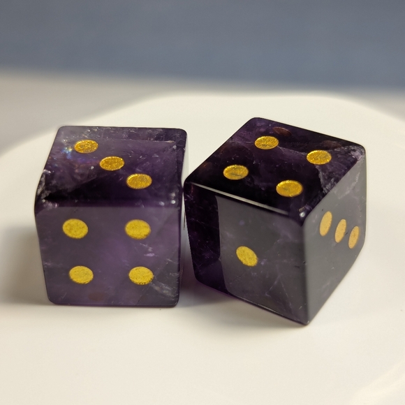 Gemstone Dice - Price Is For One Pair - Picture 2 of 4